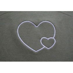 Těhotenský pás/top s výšivkou Srdce - Khaki