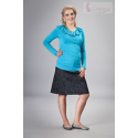 Elegantní těhotenská sukně DENIM - granátová (melírkovaná)
