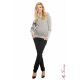 My Tummy Těhotenská mikina Naomi – Šedá/Stříbrná