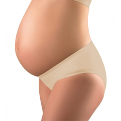 Spodní antibakteriální těhotenské kalhotky nízké - Béžová
