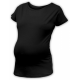 Těhotenské tričko s netopýřími rukávy NIKOLA, krátký rukáv - Černá