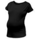Těhotenské tričko s netopýřími rukávy NIKOLA, krátký rukáv - Černá