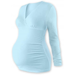 BARBORA Těhotenská tunika s V výstřihem, DR - Světle modrá