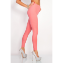 Dámské bavlněné legíny - korál