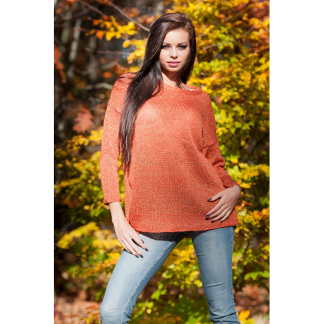 Dámský oversize/Těhotenský svetr Keri - Pomeranč