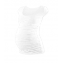 Těhotenské tričko JOHANKA, mini rukáv – Bílá