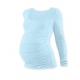 Těhotenské tričko JOHANKA, dlouhý rukáv - Světle modrá