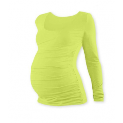 Těhotenské tričko JOHANKA, dlouhý rukáv - Světle zelená