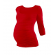 Těhotenské tričko JOHANKA, 3/4 rukáv - Červená