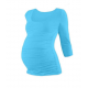 Těhotenské tričko JOHANKA, 3/4 rukáv - Tyrkys