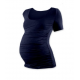 Těhotenské tričko JOHANKA, krátký rukáv - Tmavě modrá