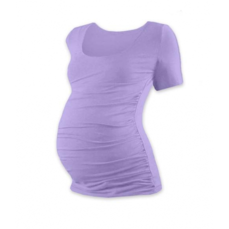 Těhotenské tričko JOHANKA, krátký rukáv - Levandule