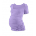 Těhotenské tričko JOHANKA, krátký rukáv - Levandule