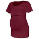 Tričko pro snadné kojení KATEŘINA, KR - Bordó