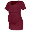 Tričko pro snadné kojení KATEŘINA, KR - Bordó